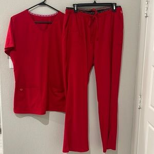 Heartsoul Red Scrub Set